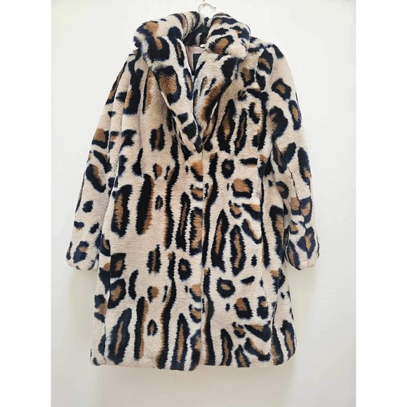 Anthropologie x Sanctuary Collins Leopard Faux Fur Coat Size S - Picture 5 of 7